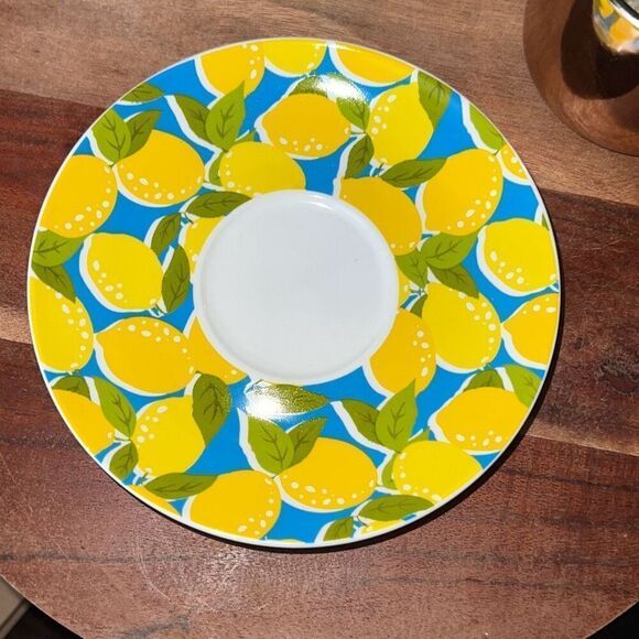 NWT DRAPER JAMES RSVP Lemons Boxed Teacup & Saucer Mother’s Day Gift Wife Tea - Picture 9 of 9